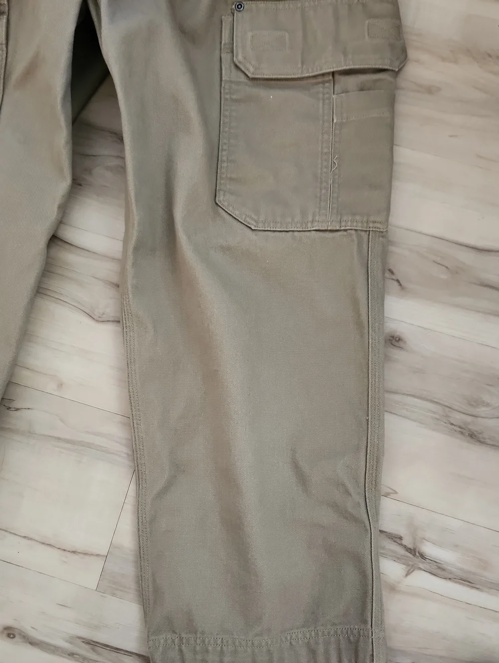 Duluth Trading Co. Fire Hose Relaxed Fit Cargo Work Pants Size 40x30 Tan Khaki